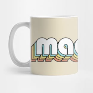 Madden - Retro Rainbow Typography Faded Style Mug